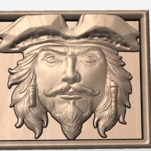 Pirate Portrait in frame STL file