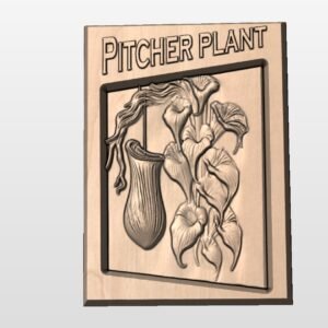 Pitcher Plant Plaque STL file