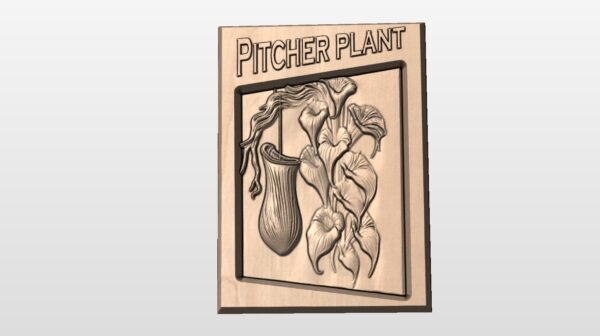 Pitcher Plant Plaque STL file