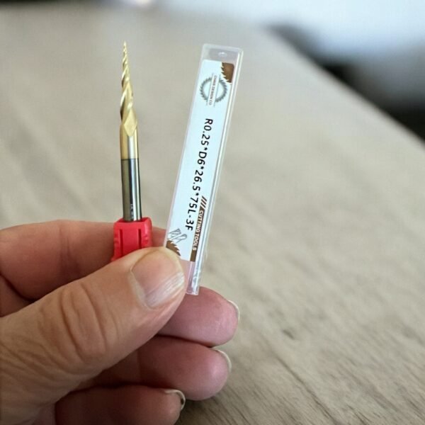 6.2 Degree 2D/3D Tapered Angled Ball Nosed Bit 6mm Shank