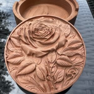 Rose Round Lid STL file