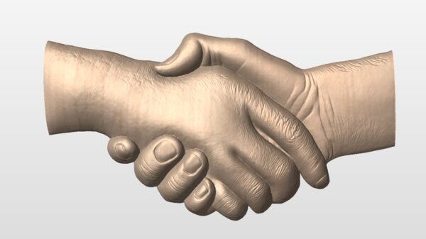 Hands Shaking STL file