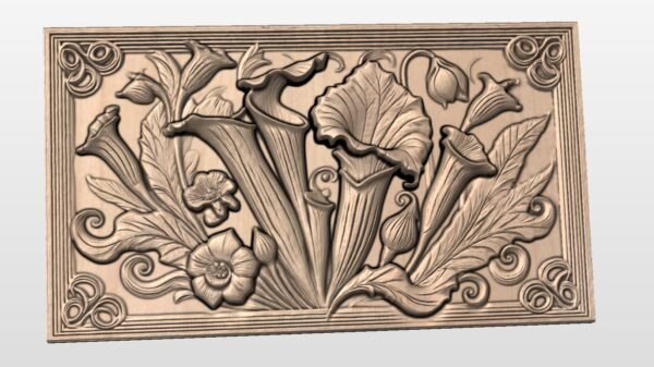 Pitcher Plant in frame STL file