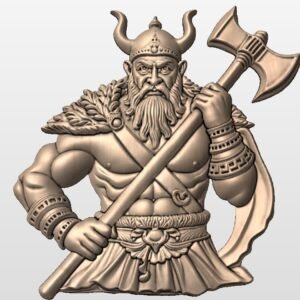 High Res Viking with Axe STL file