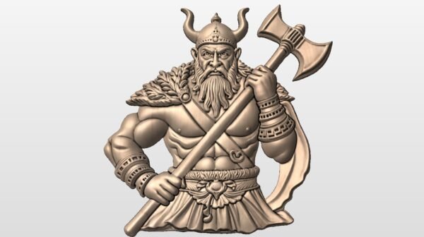 High Res Viking with Axe STL file