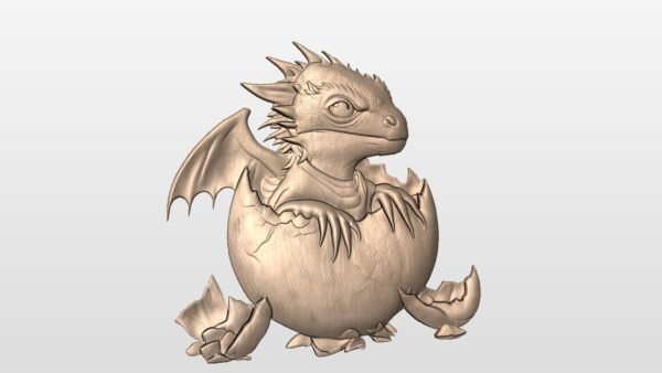 Baby Dragon in egg STL file