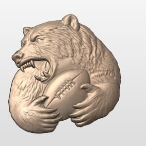 Bear Holding Football STL file