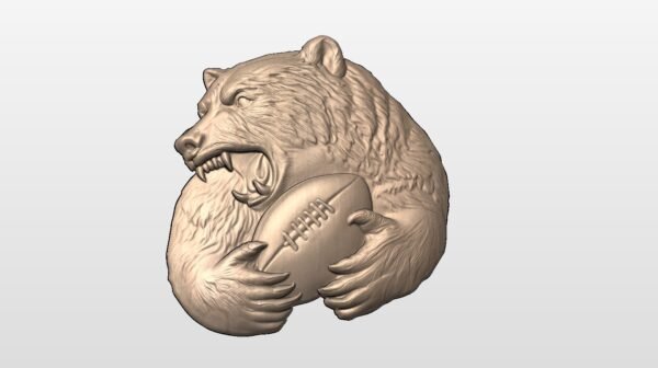 Bear Holding Football STL file