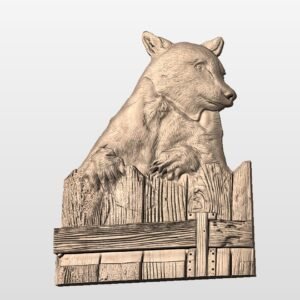 Bear on a Fence STL file