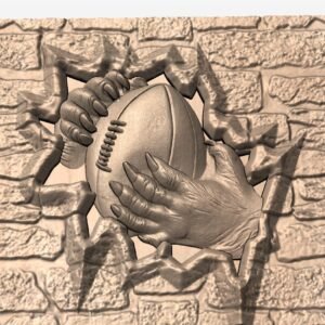 Bear Paws Holding Football STL file