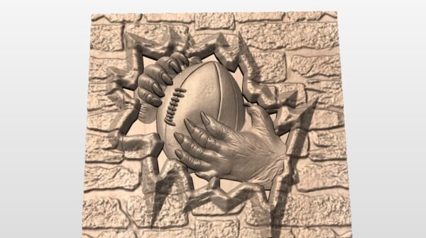 Bear Paws Holding Football STL file