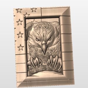 Eagle coming at you in frame STL file