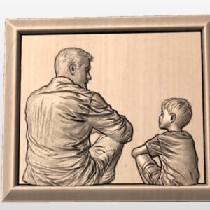 Father and Son in frame STL file