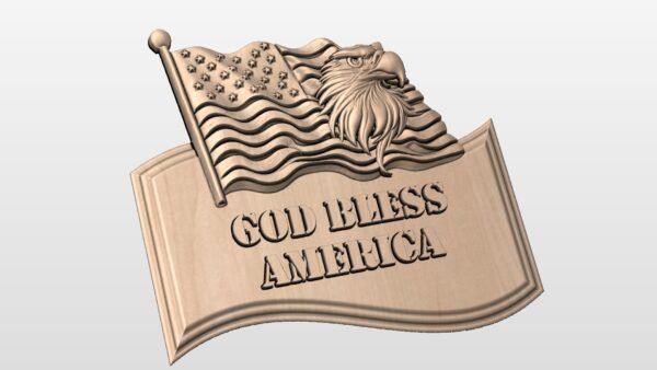 God Bless America banner STL file - Image 2
