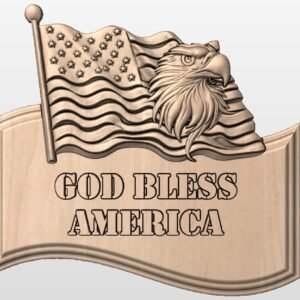 God Bless America banner STL file