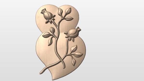 Hearts and Roses STL file
