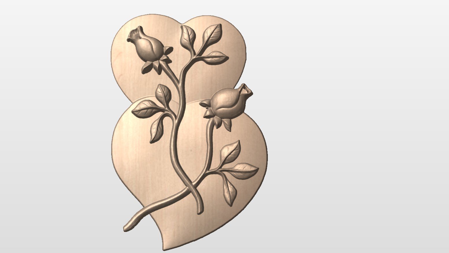 Hearts and Roses STL file