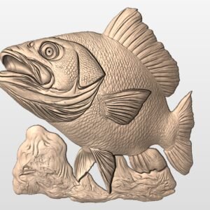 Bass fish 1 STL file