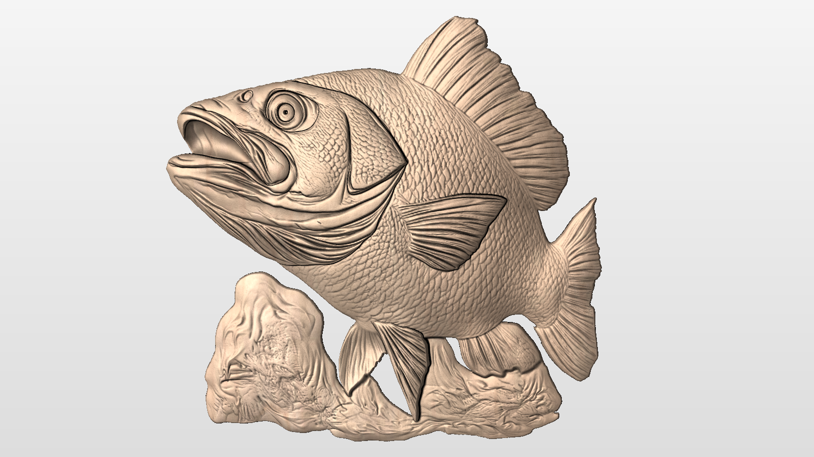 Bass fish 1 STL file