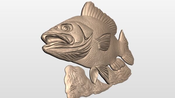 Bass fish 1 STL file - Image 2