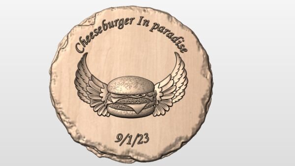 Cheeseburger in Paradise Plaque STL file