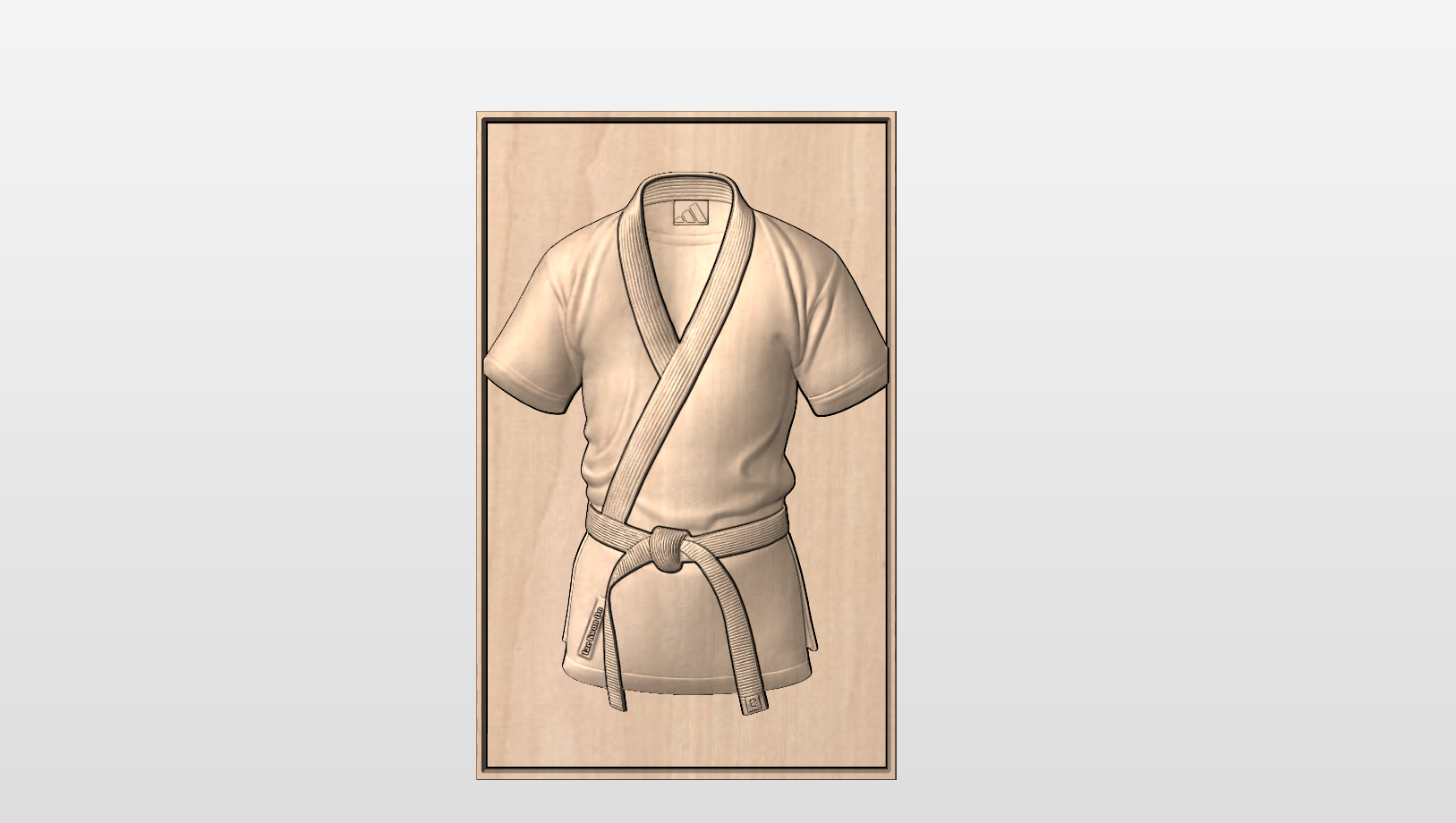 TKD Uniform in a plain frame STL file