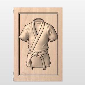 TKD Uniform in a Rectangle frame with border STL file