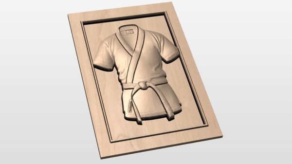 TKD Uniform in a Rectangle frame with border STL file - Image 2
