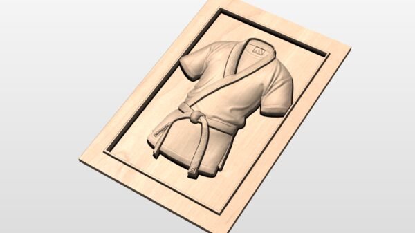 TKD Uniform in a Rectangle frame with border STL file - Image 3