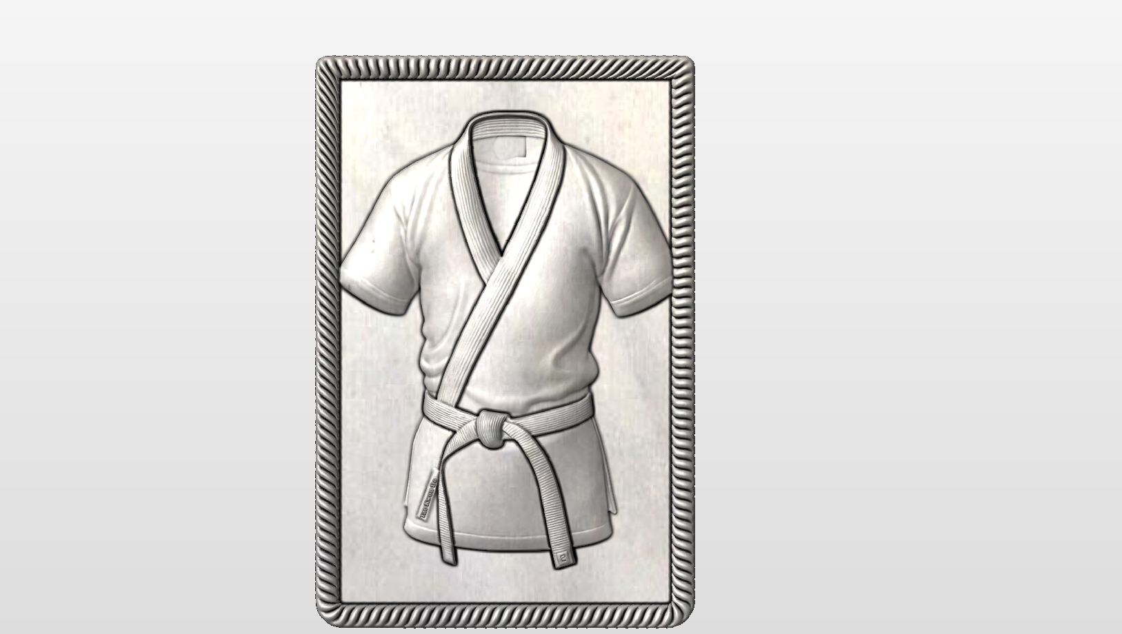 TKD Uniform in a Rope frame STL file