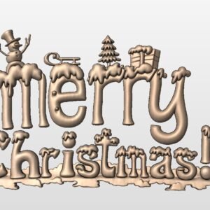 Merry Christmas Text and Frame STL Package
