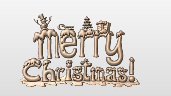 Merry Christmas Text and Frame STL Package