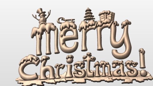 Merry Christmas Text and Frame STL Package - Image 2