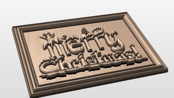 Merry Christmas Text and Frame STL Package - Image 4