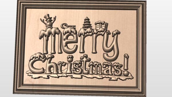Merry Christmas Text and Frame STL Package - Image 3