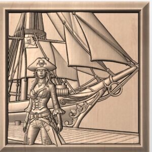 "Pirate lady on the dock" STL File