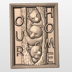 "Three bears home sign" STL File