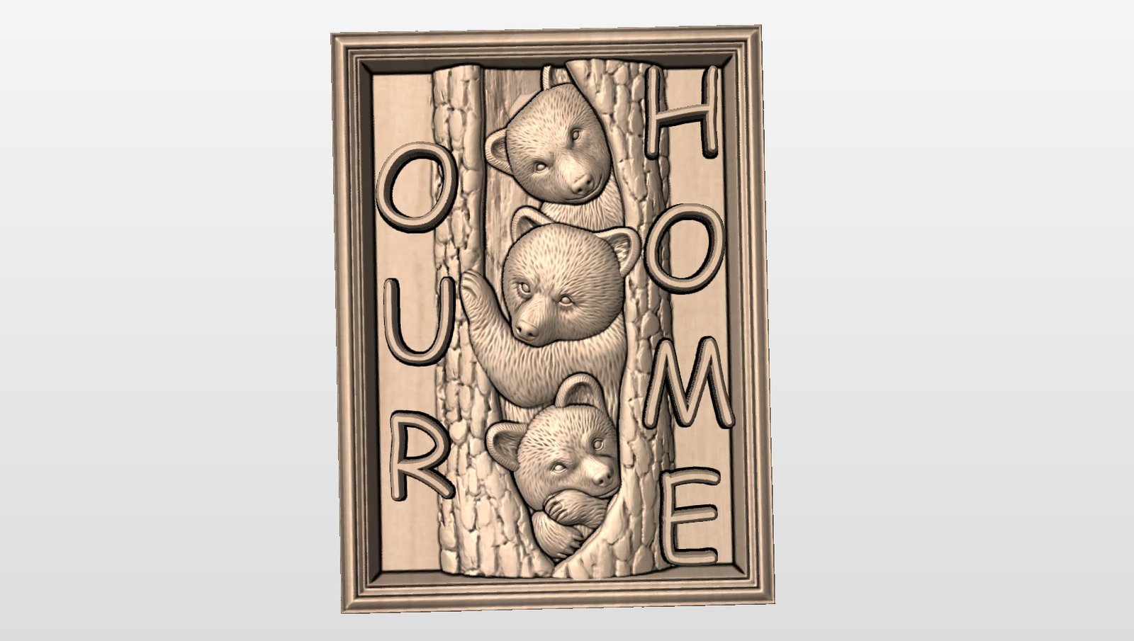 “Three bears home sign” STL File