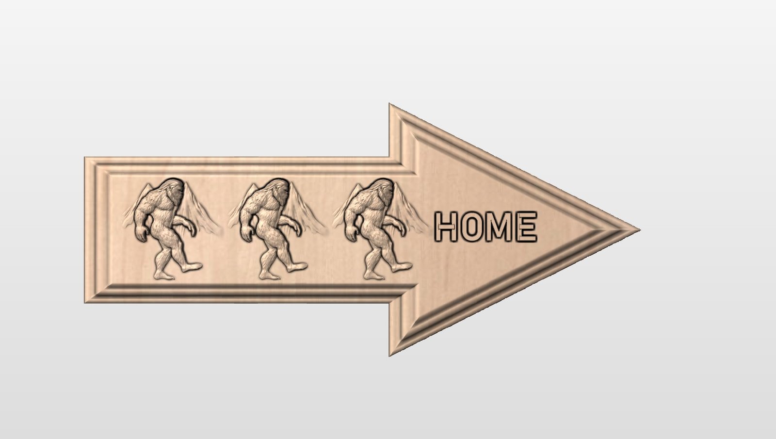 “Bigfoot Home sign” STL File