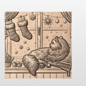 "Cat sitting by window" STL File