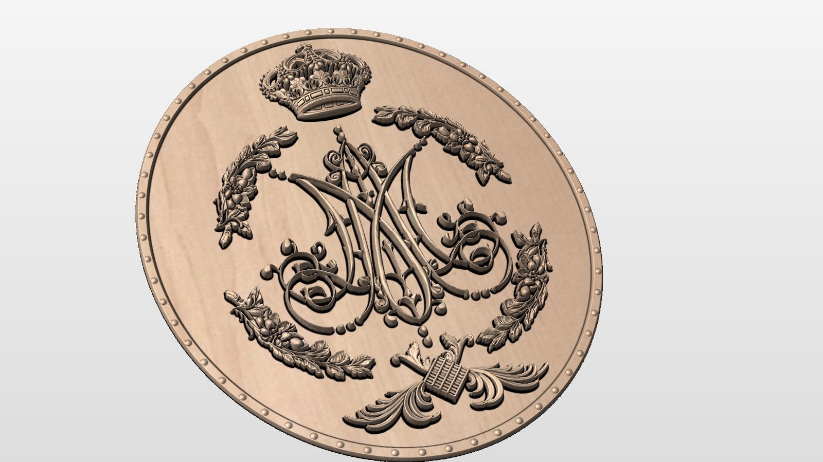 “Crown flourish plaque” STL File
