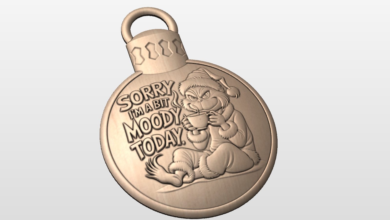 "Grinch Ornament" STL File - Image 3