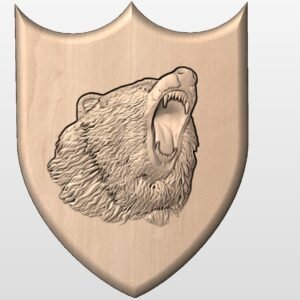"Grizzly on plaque" STL File