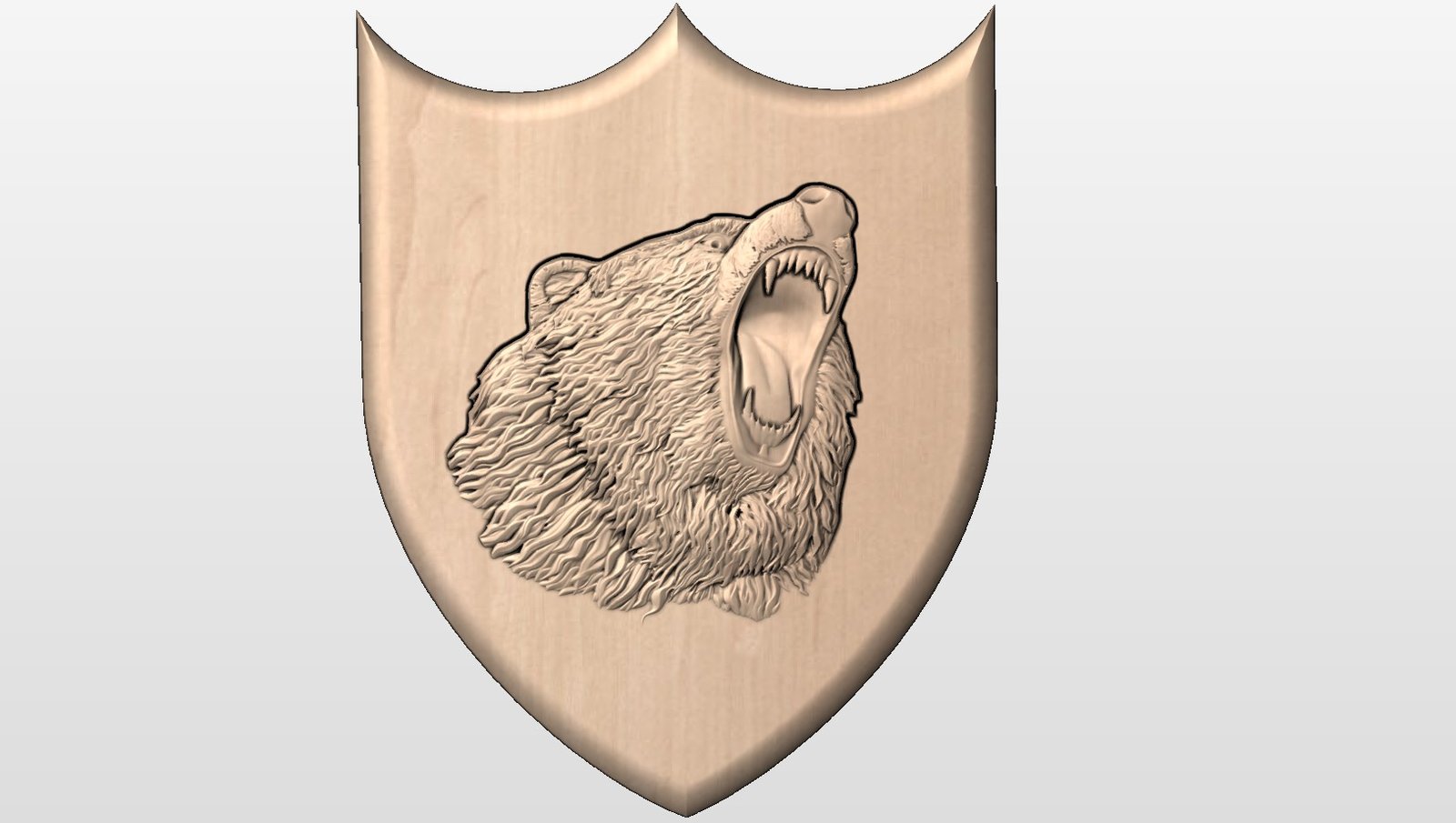 “Grizzly on plaque” STL File