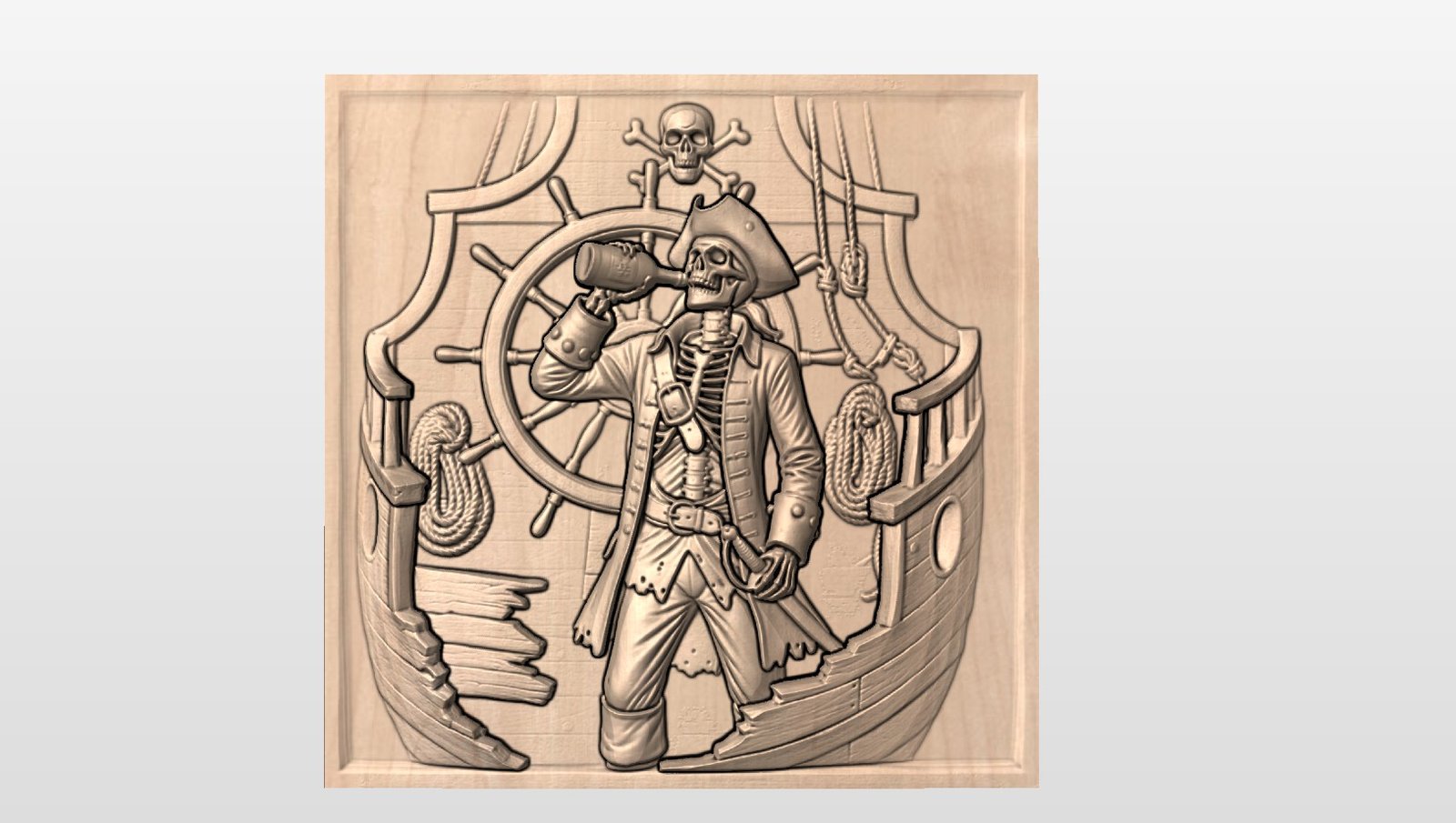 “Pirate drinking rum” STL File