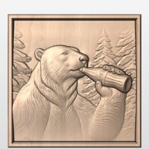 "Polar bear drinking soda" STL File
