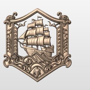"Tall ship in frame" STL File
