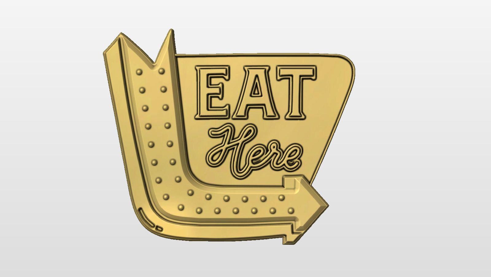 “Eat here sign” STL File