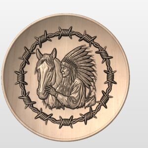 "Indian in round dish" STL File