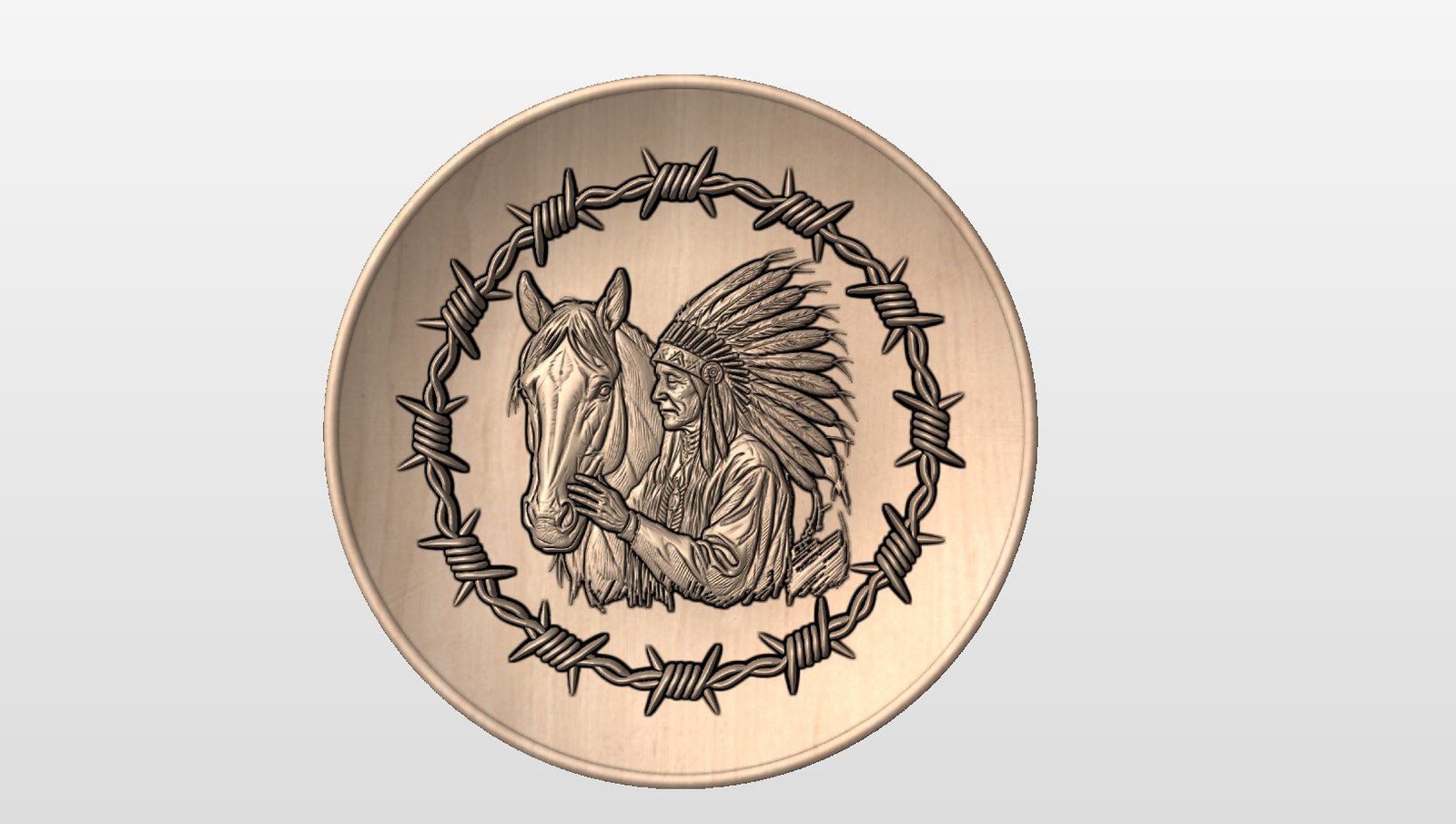 “Indian in round dish” STL File